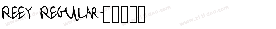 Reey Regular字体转换
